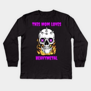 HeavyMetal - Metal Mom Kids Long Sleeve T-Shirt